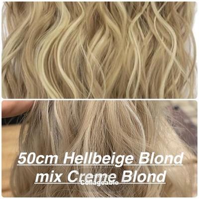 Clip in Extensions, Haarverlängerung, Echthaar Optik, Marke Feshfen 50cm 180g