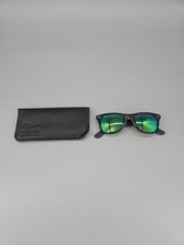Vintage B&L Ray Ban Bausch & Lomb specchio verde ebano Wayfarer I & custodia