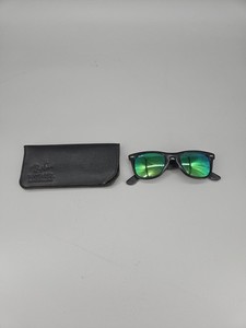 Vintage B&L Ray Ban Bausch & Lomb Green Mirror Ebony Wayfarer I & Case