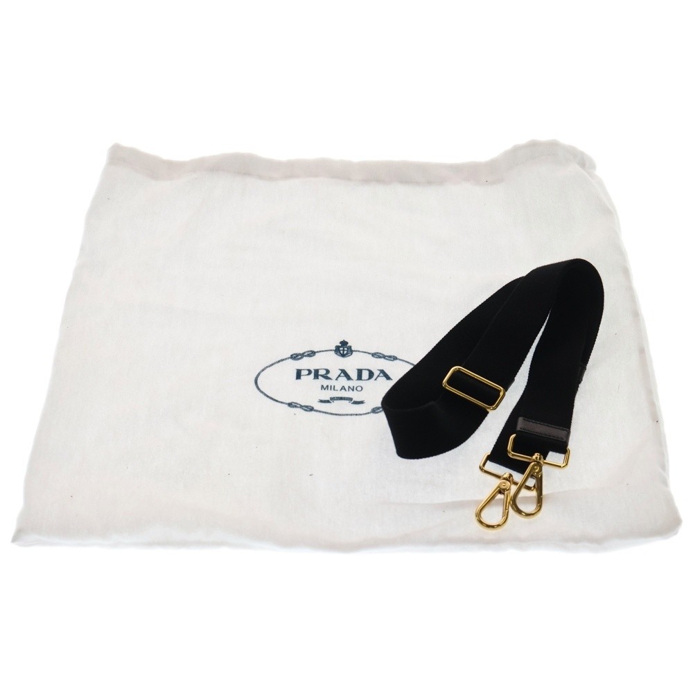 PRADA CANAPA 2WAY Bag Handbag Shoulder Bag Gray Canvas Gold Hardware from japan thumbnail 6