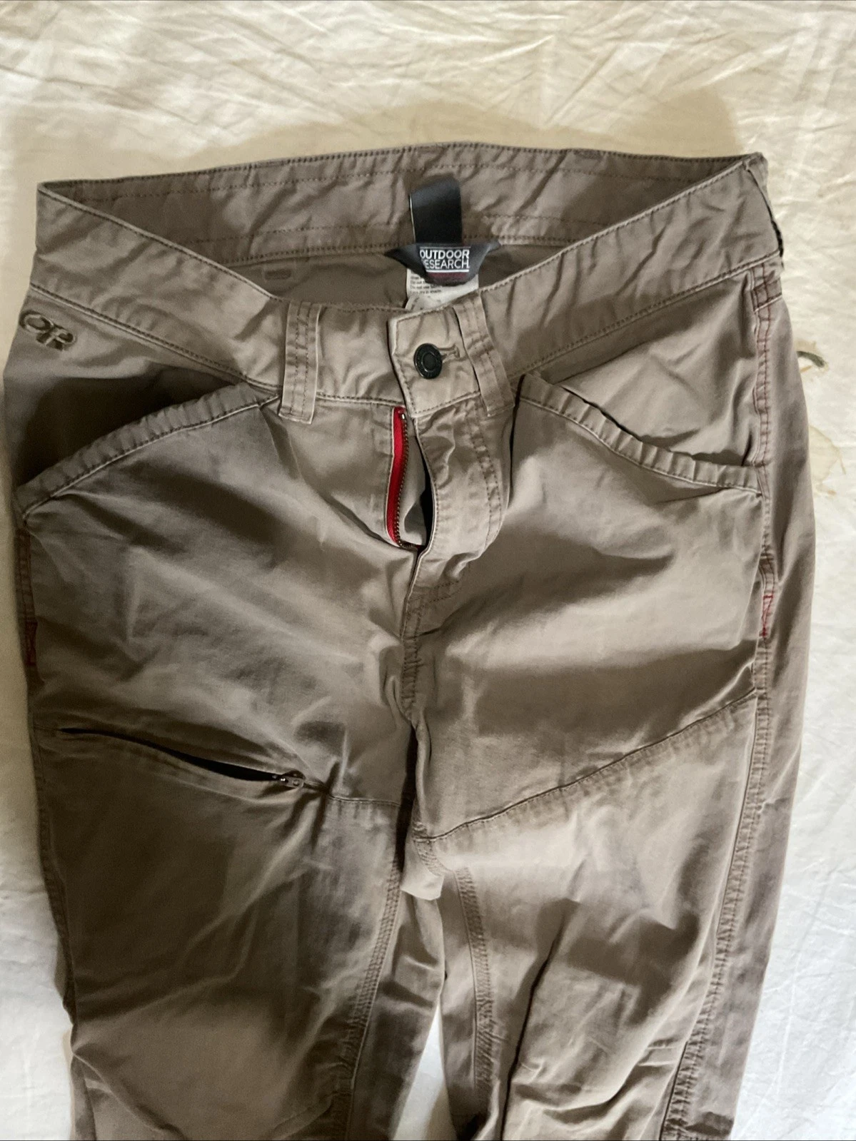 Outdoor Research Brown Utility Khaki Hiking Pants Men’s Size 30x32 Zip Pockets