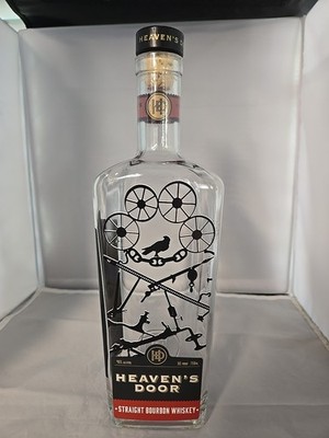 BOB DYLAN ''HEAVEN'S DOOR'' STRAIGHT BOURBON WHISKEY EMPTY 750 ML Empty BOTTLE