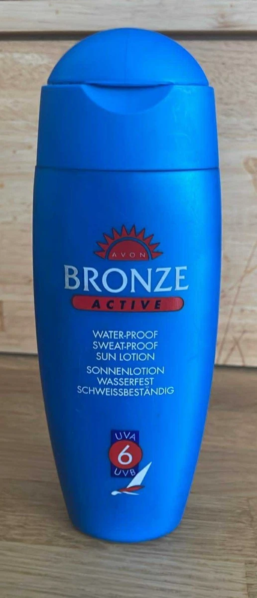 AVON BRONZE ACTIVE WATERPROOF SWEATPROOF SUN LOTION UVA 6 UVB 200ML