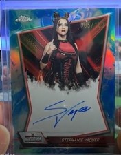 2026 Topps Chrome WWE Stephanie Vaquer Red Brand Auto, blue 85/150