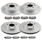 For Oldsmobile Alero Pontiac Grand Am Front And Rear Brake Rotors + Ceramic Pads