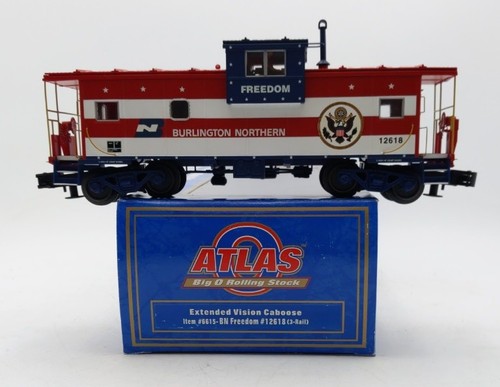 Caboose Atlas 6615 calibre O BN Freedom visión extendida #12618 - 3 rieles LN/caja | Condition: Used