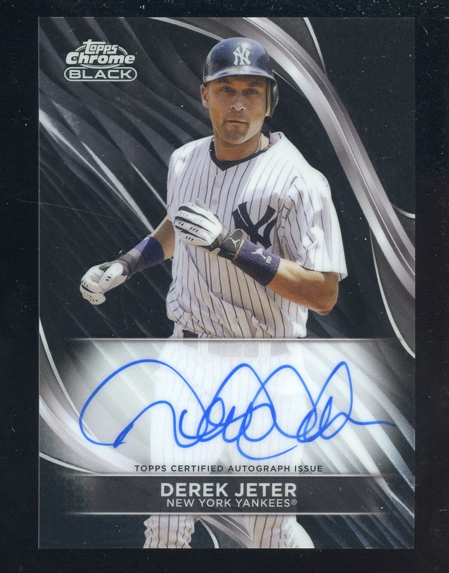 2024 Topps Chrome Black Derek Jeter New York Yankees HOF ON CARD AUTO