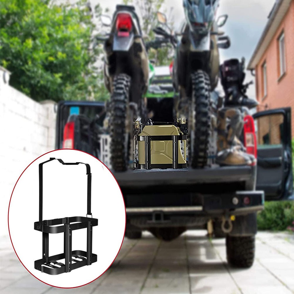 SPARKWHIZ Jerry Can Holder Mount 5.28 Gallons/20L Fuel Gasoline Can Rack- Steel