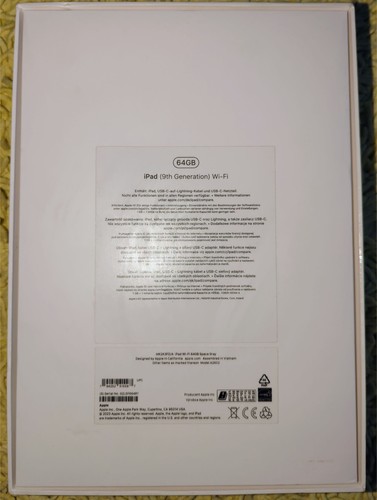 Apple iPad 9. Gen 64GB WiFi A2602 – OHNE DISPLAY – Reagiert auf Laden – DEFECT /