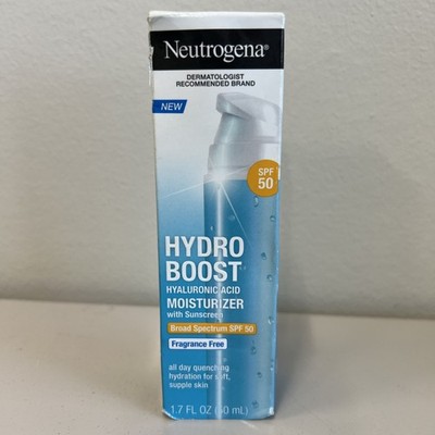 Neutrogena HYDRO BOOST Hyaluronic Acid Moisturizer SPF50 Fragrance-Free, 1.7 oz