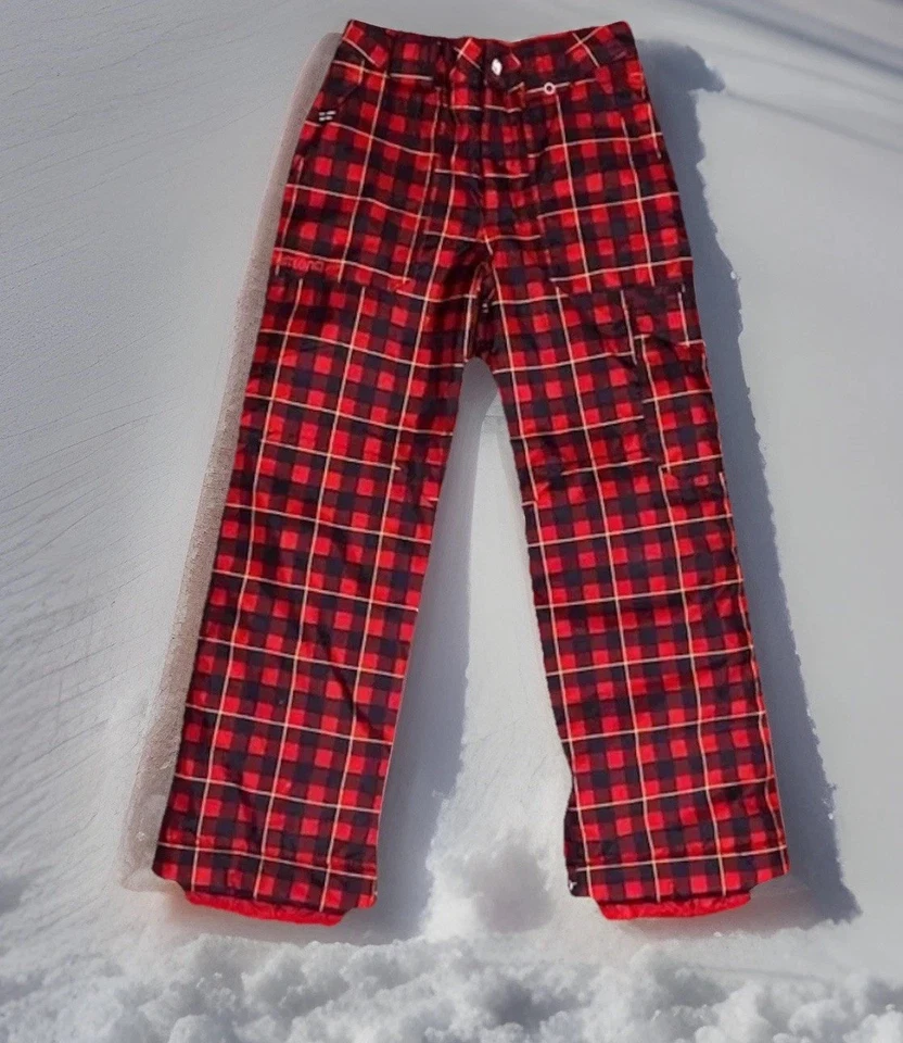 Burton Shaun White Collection XL DryRide Plaid Snow Board Pants Ski Red BLK EUC - Image 2 of 4