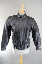 CLASSIC BRITISH MADE BLACK SCOTT LEATHERS BIKER JACKET: SIZE 10