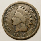 1886 Indian Head Cent Penny Type-2 VG-Det.  "Actual Coin Pictured - Not Cleaned"