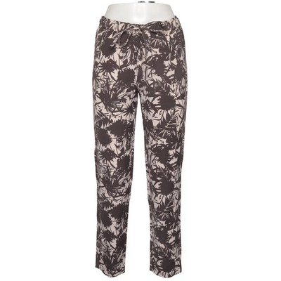 Comma, Hose, Größe: 34, Schwarz/Beige/Mehrfarbig, Polyester, Blumen, Damen #tyL