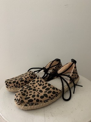 Clare V. For Tom s Katalina Leopard Print Canvas Espadrilles Sz W7 Summer