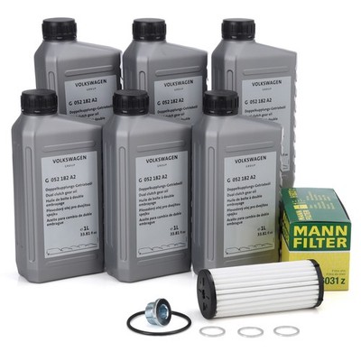 MANN Getriebefilter Satz + 6L ORIGINAL G052182A2 Getriebeöl für VAG DQ500 DQ381