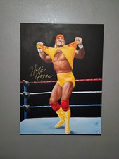 Hulk Hogan Autograph Hand Painted Art 30