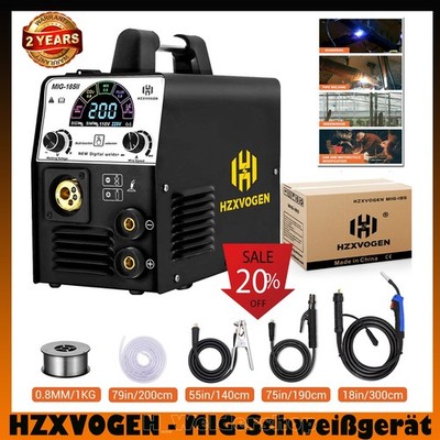 220V IGBT-Schweißgerät 200A: MIG/MAG (Schutzgas), FLUX-Fülldraht, MMA/WIG -DE