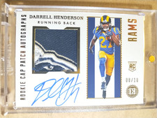 2019 Darrell Henderson Panini Encased Rookie Cap Patch Autograph RC /10 MINT 🔥