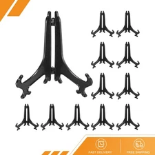 12 Set 7" Acrylic Plate Stands for Display Stand Plate Holder Black