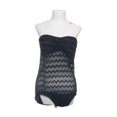 Badeanzug, Größe: 44, Schwarz, Elasthan/Polyester, Chevron, Spitze, Damen #eNL
