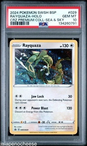 Rayquaza Holo 029/159 Crown Zenith Premium Collection Sea & Sky Pokemon PSA 10
