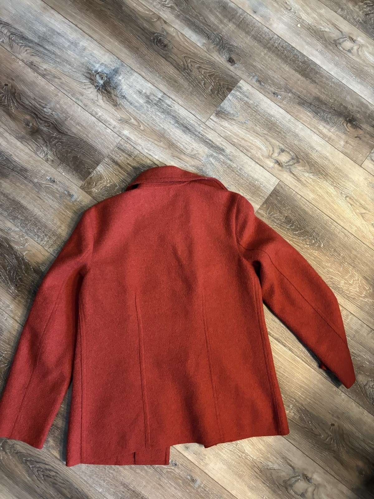 Talbots Red Button Front Collared Mid-Length Jack… - image 5