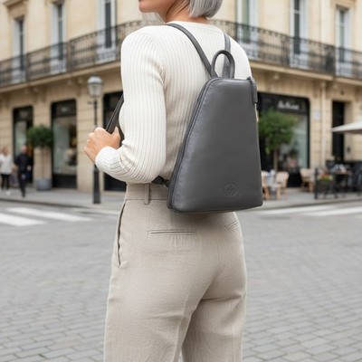 Rowallan Rucksack Damen Grau Leder