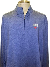 Cutter & Buck SMU Mustangs Men’s XL 1/4 Zip Pullover Sweater Blue Long Sleeve