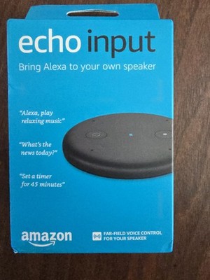 Amazon Echo Input from Amazon Voice Control For Your Speaker Black New - Sealed