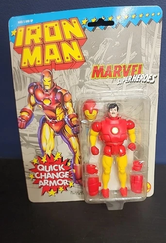 Marvel Superheroes Iron Man Toy Biz 1991 With Quick Change Armor Mob Mib