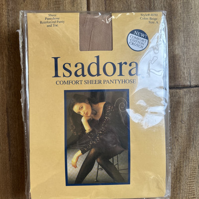 6 ISADORA Comfort Sheer Beige Pantyhose  4.8 To 5.5  sz A Style 4050 Stockings