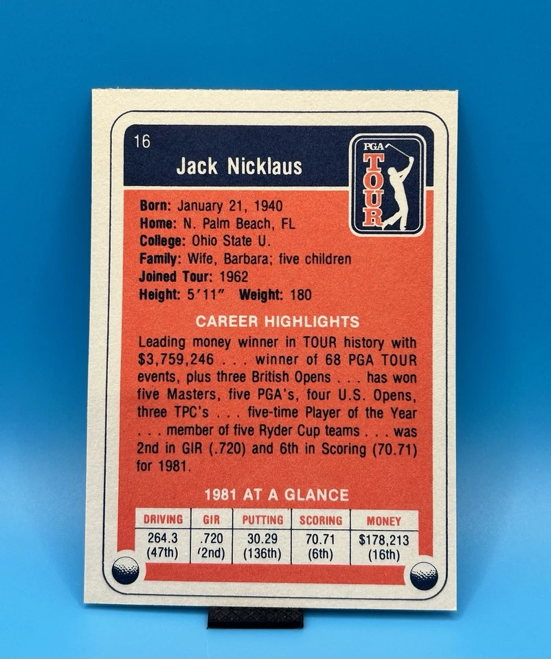 Juego completo de golf Donruss PGA 1982 (66) Nicklaus Watson Trevino casi nuevo-como nuevo Foto 3 de 4