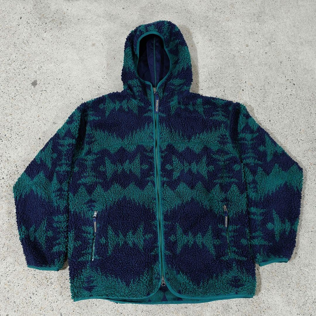 PENDLETON Native Pattern Fleece Jacket Full-Zip H… - image 2