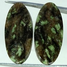 17.40Cts Natural Nundoorite Pair Oval Cabochon Top Quality Gemstone 11X25X3MM