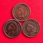 ---1877 1878 1909S Indian Head Cent Penny Extremely Fine-As shown in the figure
