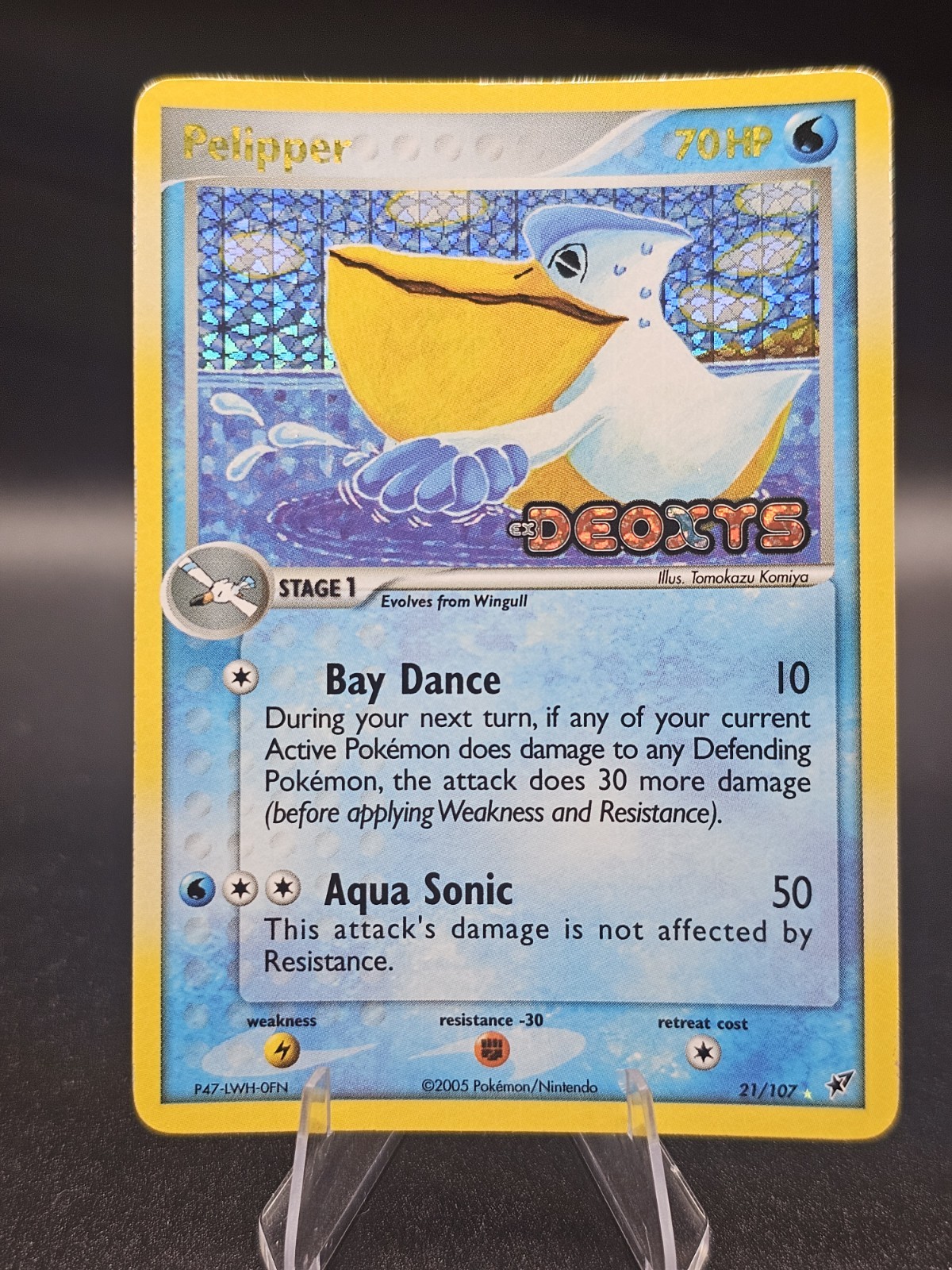 Pelipper 21/107 Deoxys Reverse Holo Stamped LP Komiya
