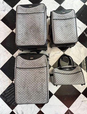 4 Pc Pierre Cardin Wheel Roller Carry On Suitcase Luggage Travel Keepall Set Lot