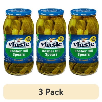Kosher Dill Pickle Spears Keto Friendly Low Carb Snack Crunchy Pickles in a Jar