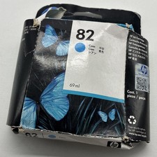 New GENUINE HP 82 69ml DesignJet Cyan Ink Cartridge C4911A Exp 12/2018.