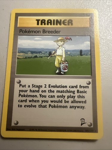 Pokemon Breeder 105/130Rare  Base Set 2 Regular