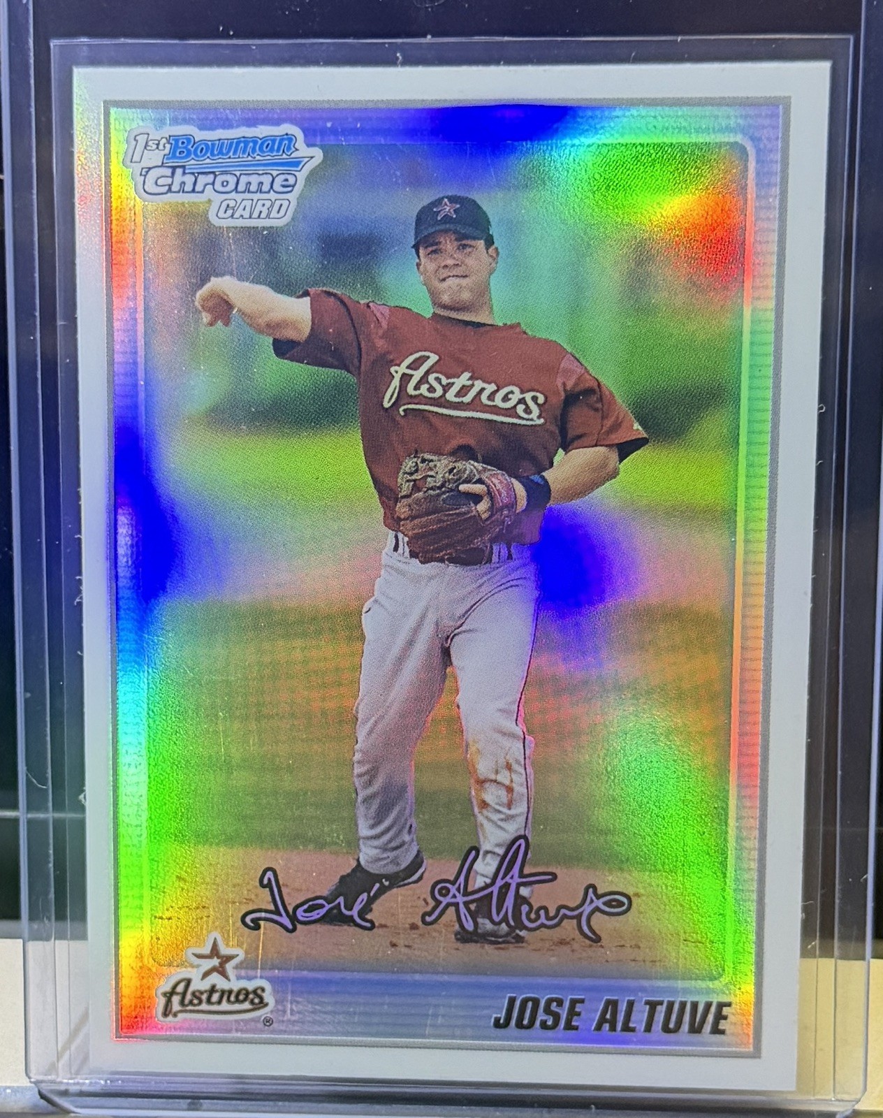 2010 Bowman Chrome - Prospects Jose Altuve #BCP137 Refractor /500 (RC) view 2