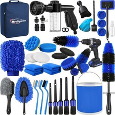 42pcs Car Detailing Brush Set Cleaning Kit - Auto Wash Tools Blue Accessories