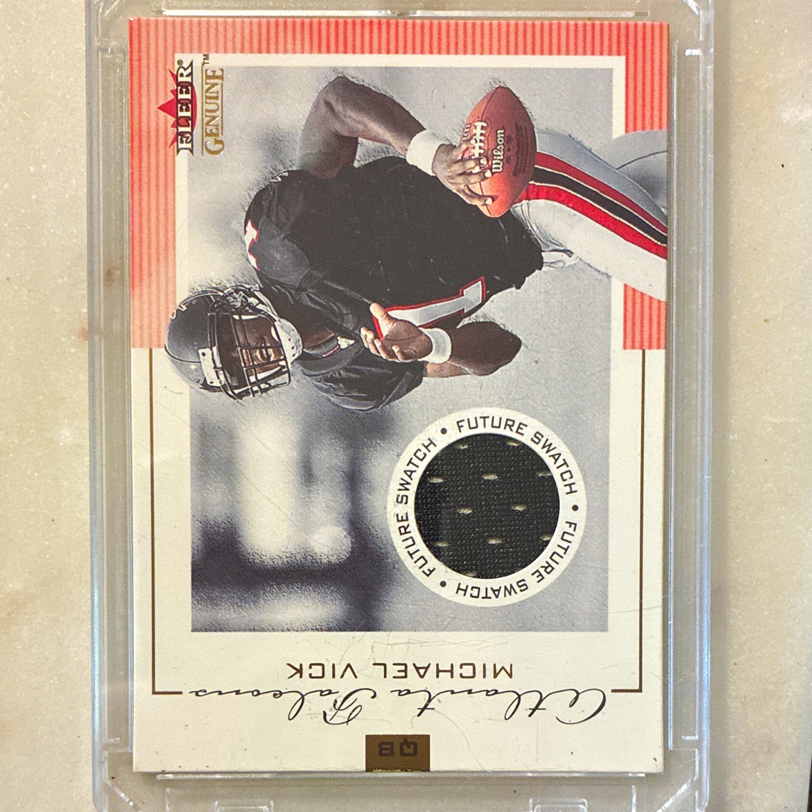 Fleer Genuine 2001 Future Swatch Michael Vick Atlanta Falcons RC #126 /1000