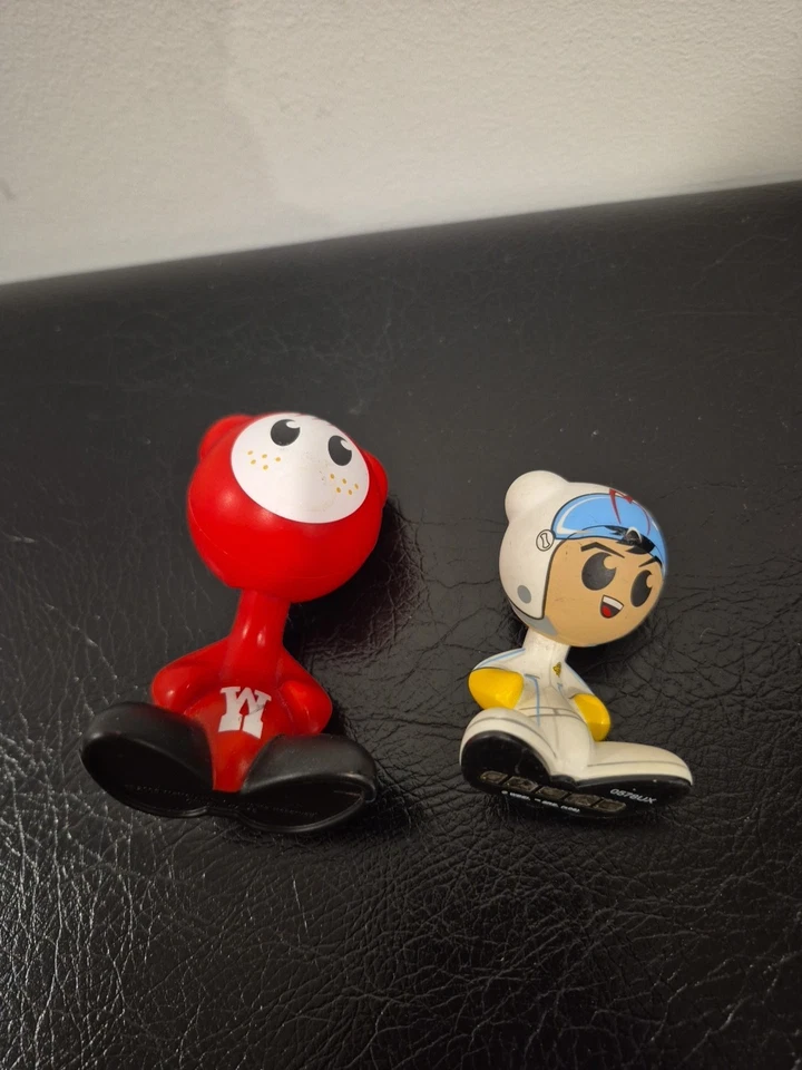 (X2) U.B. Funkeys 2009 Wendy's Red Bobble Head Toy Y2K + Speed Racer Chim Chim - Image 2 of 3