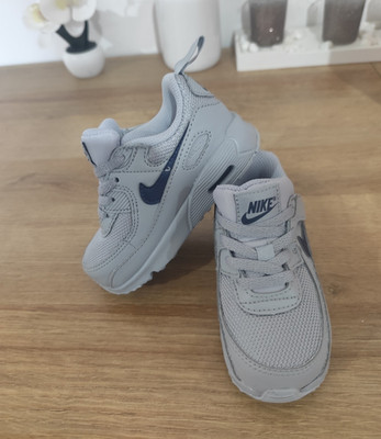 Nike Air Max 90 EasyOn Mesh (TD) Baby/Kleinkind Turnschuhe Grau/Blau UK 6,5