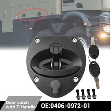 Door Latch with T-Handle Steel Shaf 2 Keys Fits Cummins Generator 406-0972-01