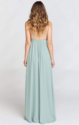 open back maxi dresses Ailani Lace-Up Back Maxi Dress Sparkle Pink