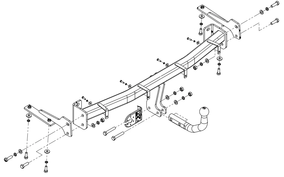 AHK starr für VW Caddy III 04-15 mit 13polig spezi. - Bild 2 von 3