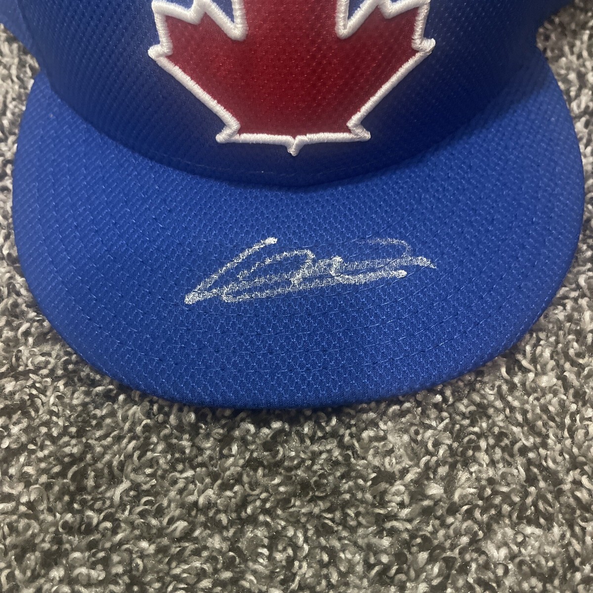 VLADIMIR GUERRERO JR Signed Autograph LOGO CAP. TORONTO BLUE